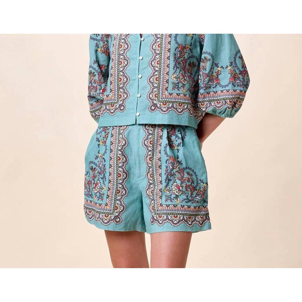 NEW CLEOBELLA sebastian linen short in bleura print